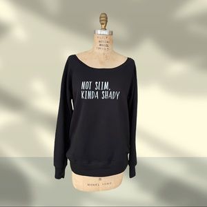 Off Shoulder Black sweatshirt